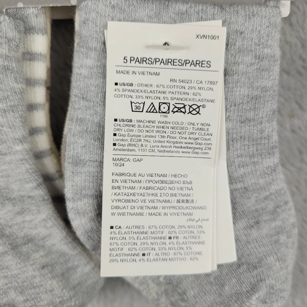 New Gap First Favorites Baby Socks 3-6 Months 5 Pairs Bears Neutral